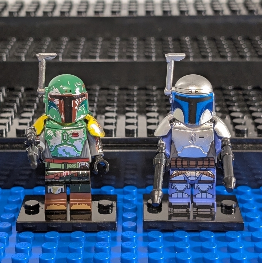 2 Minifigures- Star Wars Jango Fett Building Block Action Figure Clone Wars